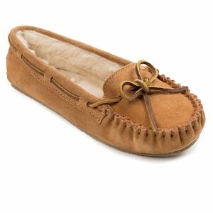 Minnetonka Moccasins Cinnamon Suede Cally Slipper NWT